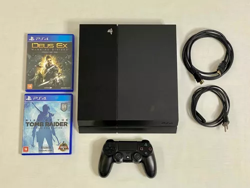 Ps4 Fat 2tb Usado + Dois Jogos Físicos Garantia E Nf