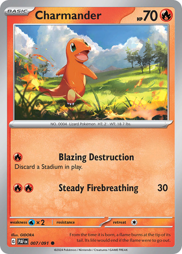 Charmander 7/91 Carta Pokemon Paldean Fates Scarlet & Violet