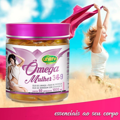 Ômega 3-6-9 Mulher - 3x 60 Cápsulas - Unilife