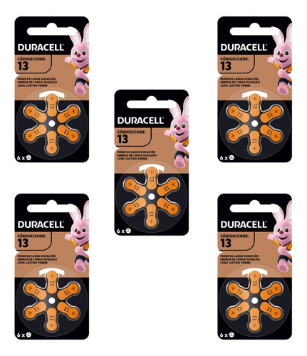 Pack 30 Pilas Duracell Activair 13  Audífonos - Todopilas