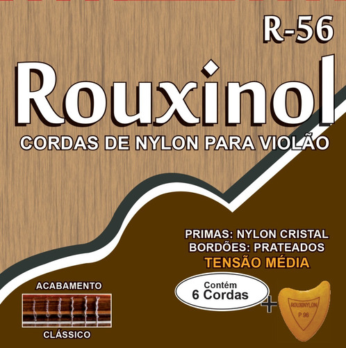 Encordoamento P/violao Nylon Cr/prateada - Rouxinol