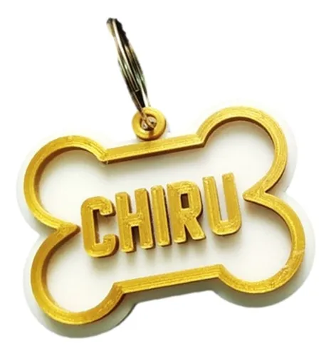 Chapita Identificación Huesito Perro Mascotas Linea Eco 3d