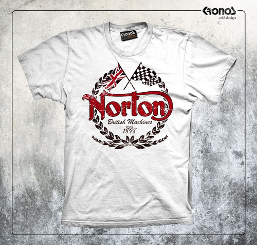 Remera Norton Motor Vintage Motos Garage