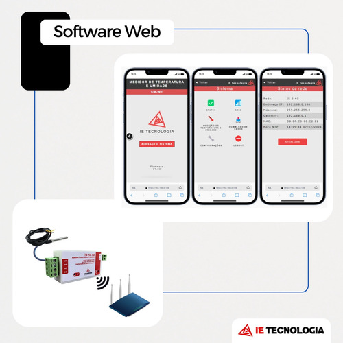 Medidor De Temperatura Wi-fi Sm-wt 2 Sensor Ds18b20