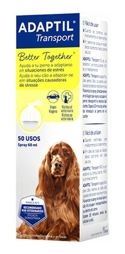 Adaptil Transport Spray 60 Ml Tranquilizante Para Perros