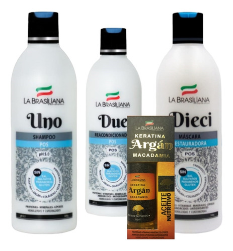 Kit La Brasiliana Uno, Due, Dieci Y Aceite De Argan.