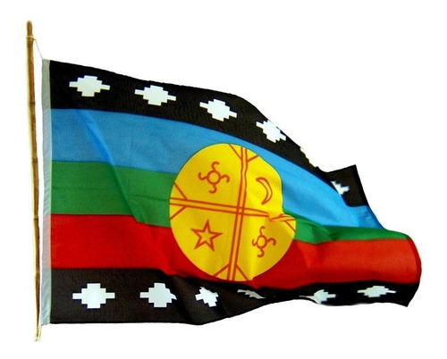 2 X Bandera Mapuche Grande 180 X 120cms, Exclusiva + Envio