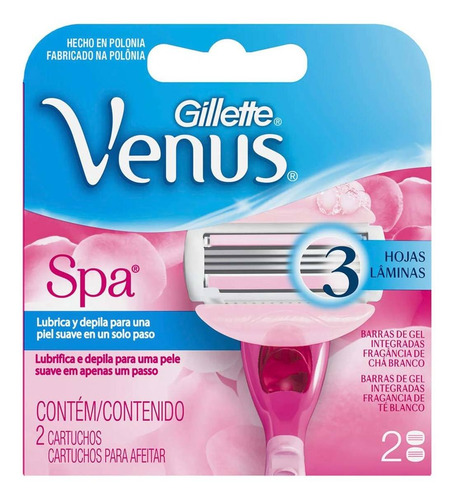 Cartuchos P Máquina De Afeitar Gillette Venus Breeze Spa 2pz