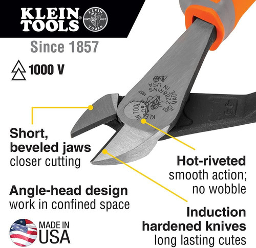 Pinzas Aislantes De Corte Diagonal Klein Tools