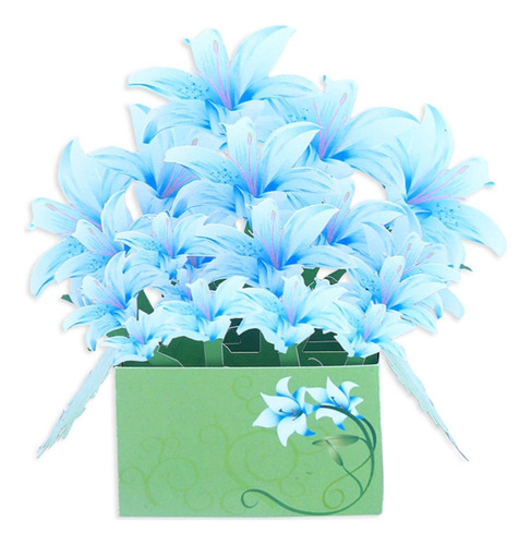 (bl) Lilies For Pop Up Card, Caja De Papel, Tarjeta De Felic