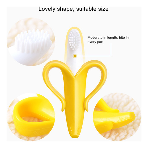 Banana Teether Hand Catch Ball Baby Bite Music Deer 3d
