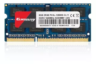 Memoria RAM gamer color azul 8GB 1x8GB Kuesuny DDR3L-1600S