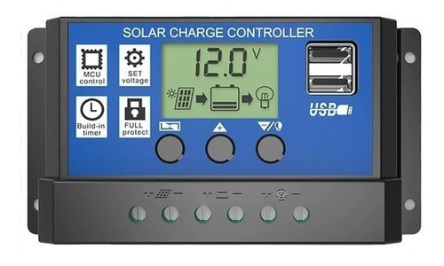 Painel Placa Solar Fotovoltaica 50w + Controlador Carga