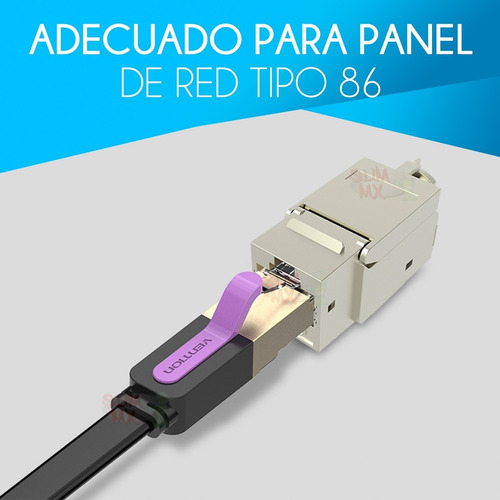 100 Pz De Jack Cat7 Rj45 Blindado Autoponchable Ftp Ethernet
