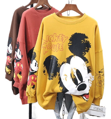 Suéter De Las Señoras Simple Mickey Disney Estilo Coreano