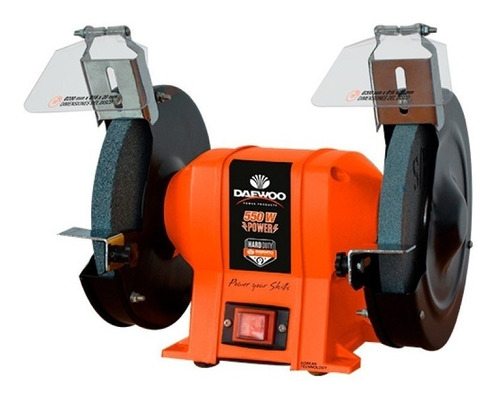 Amoladora Banco Afilador Profesional Con Piedras Daewoo 550w Color Naranja Frecuencia 50 Hz