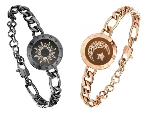 Pulseras Smart Totwoo Sun & Moon Con Cadena Figaro