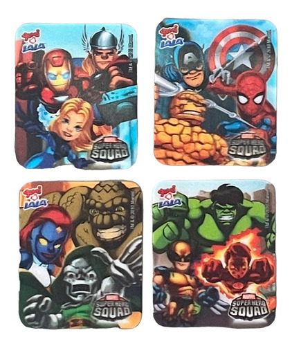 Tarjetas Holograma Estampa Lala Super Heroes Marvel Avengers