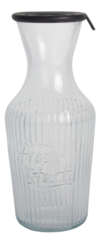 Botella Vidrio Decantadora Tapa Silicona Vino Agua Ancha 1l