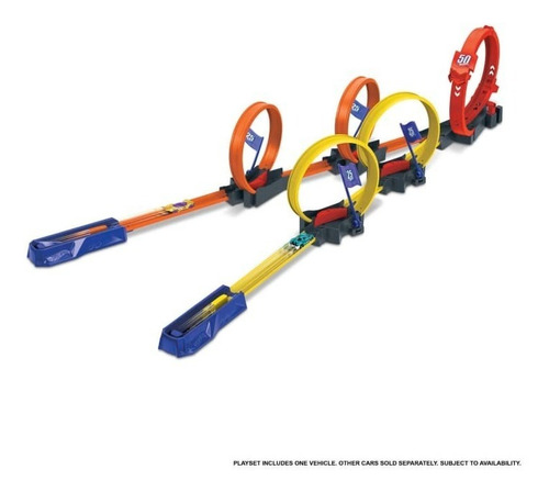Imagem 3 de 5 de Pista Corrida Multiloop Raceoff + Carrinho Action Hot Wheels