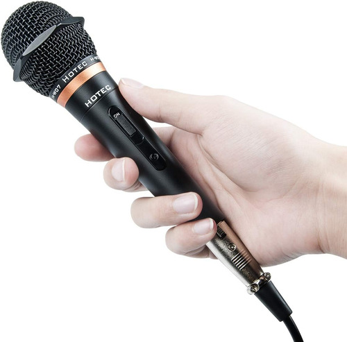 Microfono De Mano Dinamico Vocal Premium Hotec Con 19 Pie...