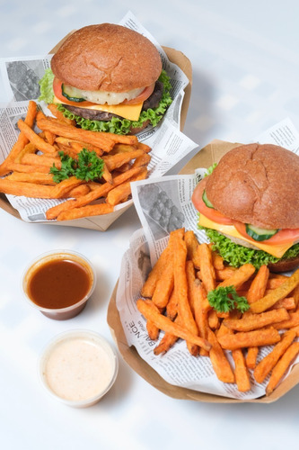 Imagen 3 de 5 de Bandejas Food Truck Biodegradable Extra Grande 20x16x6 X100u