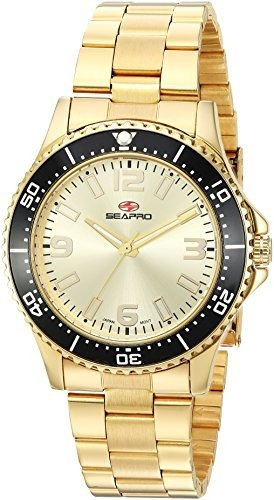 Seapro Mujer Sp5413 Marea Analogica Cuarzo Reloj De Oro De L