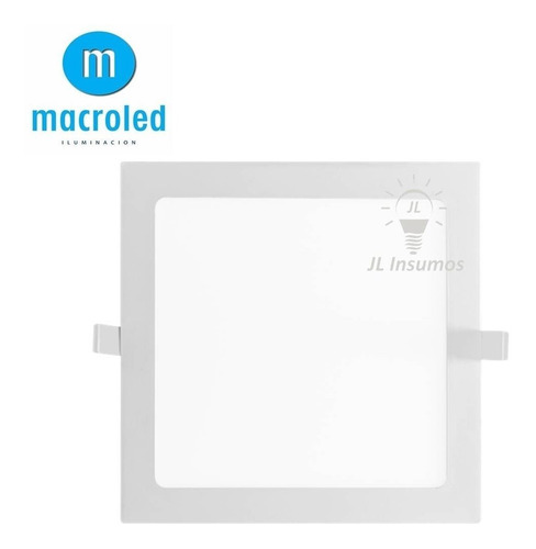 Imagen 2 de 4 de Panel Led Cuadrado 18w 220v Embutir Luz Fria
