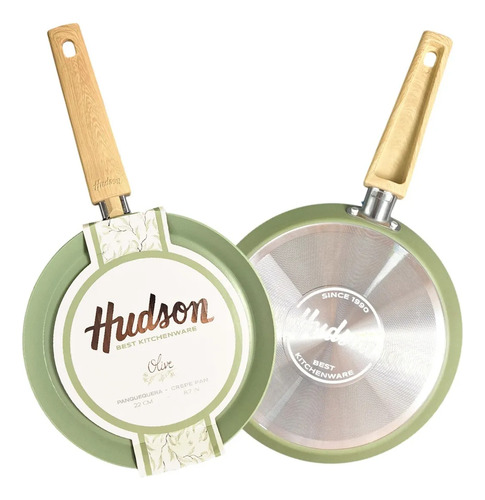 Panquequera Hudson Olive 22 Cm Doble Capa Antiadherente Verde Oliva
