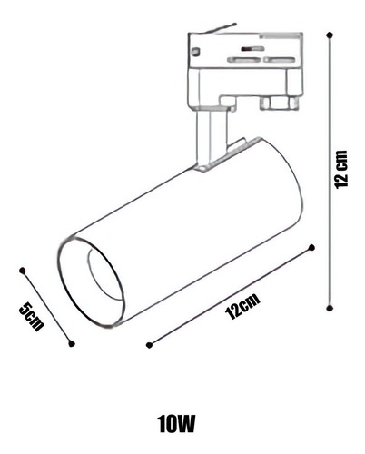 Lámparas Tipo Spot Con Riel De 1m X 3 Unid De 10w.