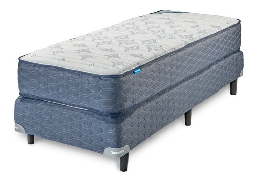 Imagen 2 de 7 de Sommier Y Colchón Suavestar Bluestar 1 1/2 Plazas 190x100