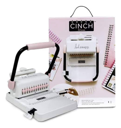Encadernadora The Cinc Com Furo Quadrado Rosa-claro