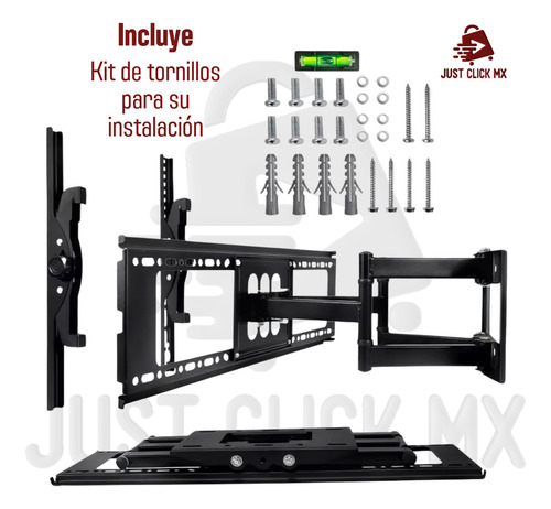 Soporte Articulado Reforzado Para Tv Pantalla Monitor De 40 A 80 Pulgadas Super Resistente Hasta 50kg Justclick Mx