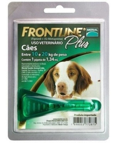 Pipeta Frontline Plus 10 - 20 Kg X 3 Envío Gratis Pethome