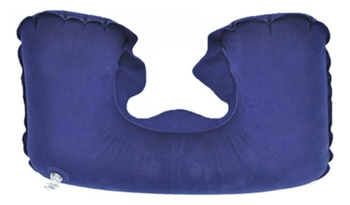 Cuello Viaje Almohada Soft Cervical Nuquero Color Azul Azul