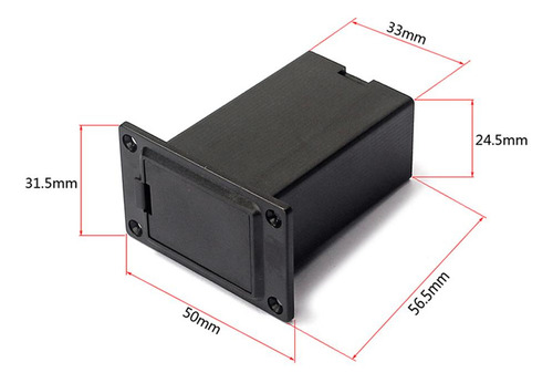 Negro Batería De 9 V Soporte Negro Estuche Caja Cubierta