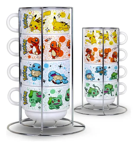 Canecas Empilháveis Pokemon - 4 Xicaras Pokemon