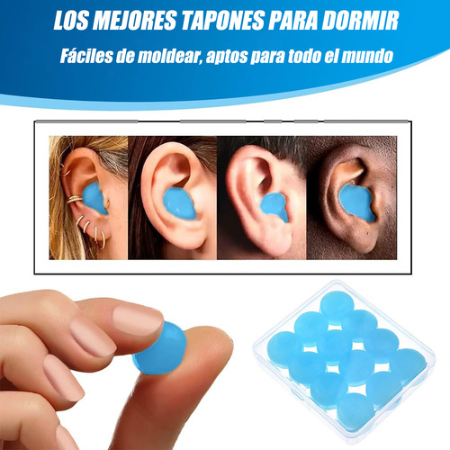 12 Tapones De Silicona Moldeables Natación - Ruido - Dormir