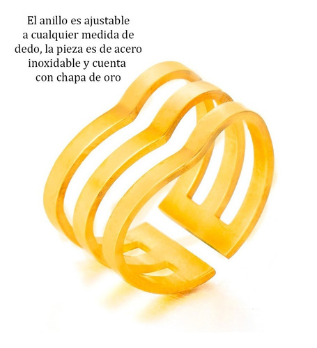 Imagen 5 de 7 de Juego De Anillos Línea Ajustable 1267