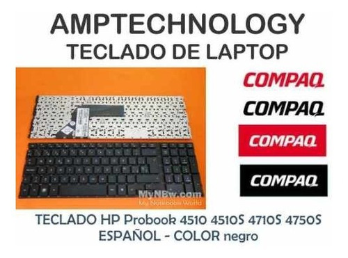 Teclado Laptop Hp Probook 4510 4510s 4710s 4750s Español