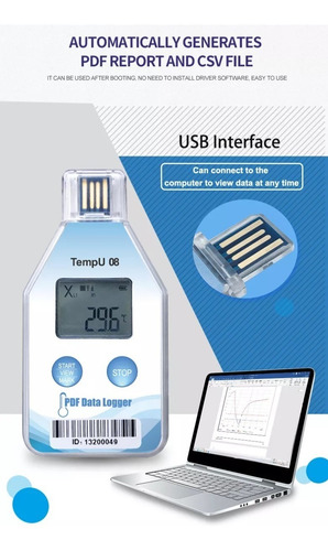 Data Logger Termómetro Temperatura De Almacén Cadena De Frio