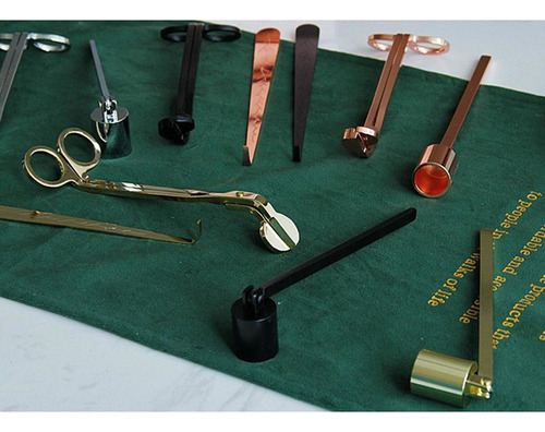 Vela Pavio Cortador Trimmer, Snuffer Vela & Dipper, Aço