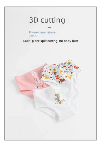 Calzoncillos De Algodón Con Dibujos Animados Para Niñas, Paq