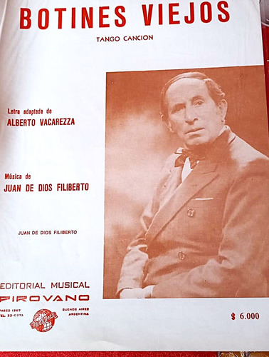 Partitura Botines Viejos .tango De Juan De Dios Filiberto (Usado)