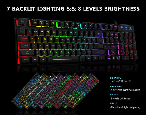 Combo Mouse Y Teclado Gamer + Headphone + Mousepad | Negro