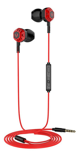 Fone de ouvido in-ear gamer Langsdom G100X red