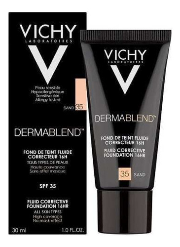 Base de maquiagem Vichy Dermablend Fluido Corrector tom 15 opal - 30mL