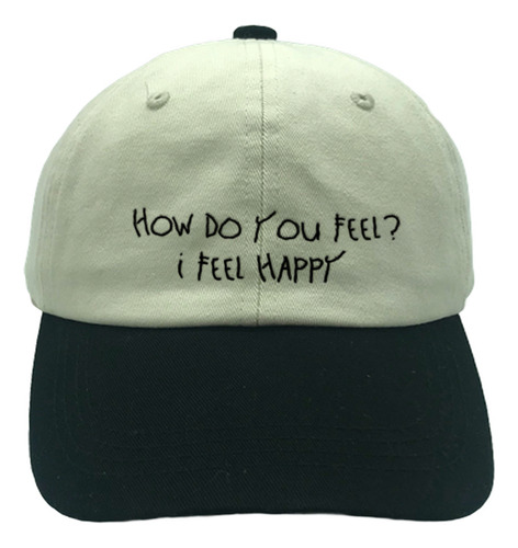 Gorra Feel Happy Aesthetic Cool Curva Cómoda Ajustable