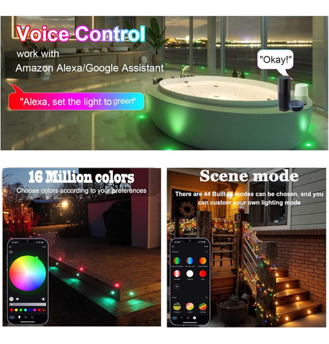 Kit De Luces Led Para Cubierta De Bajo Voltaje Impermeable I