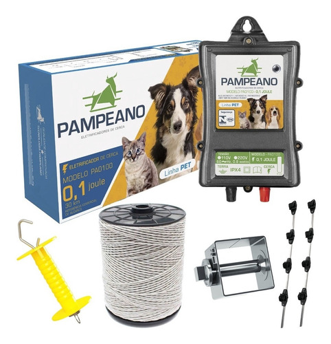 Eletrificador Cerca Elétrica Para Cães Petshok Kit C Hastes Bivolt